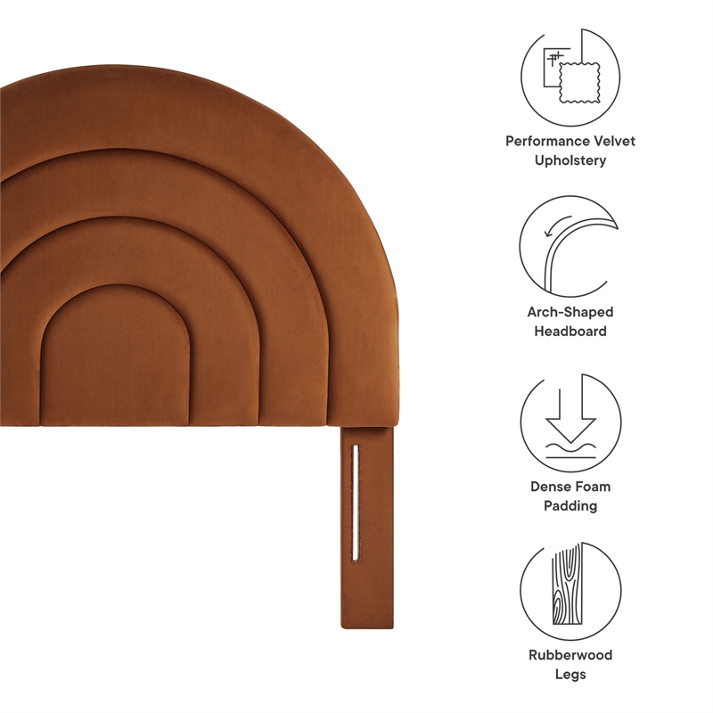 Solana Twin Headboard in Rust