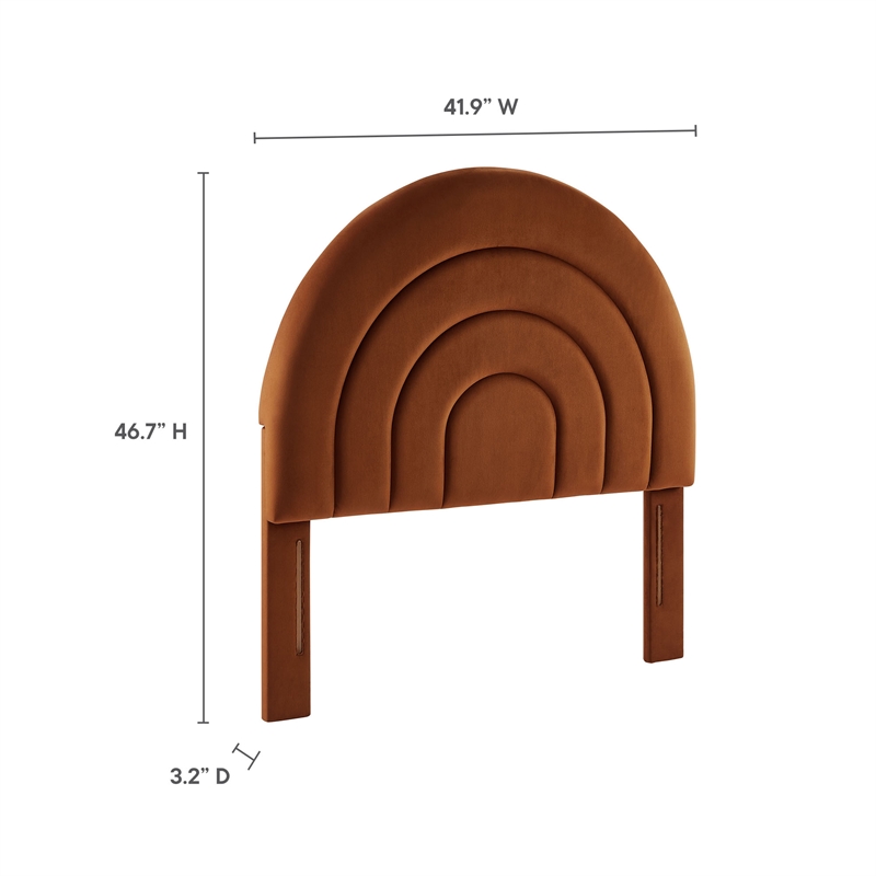 Solana Twin Headboard in Rust