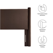 Rael Full Headboard in Chocolate Brown