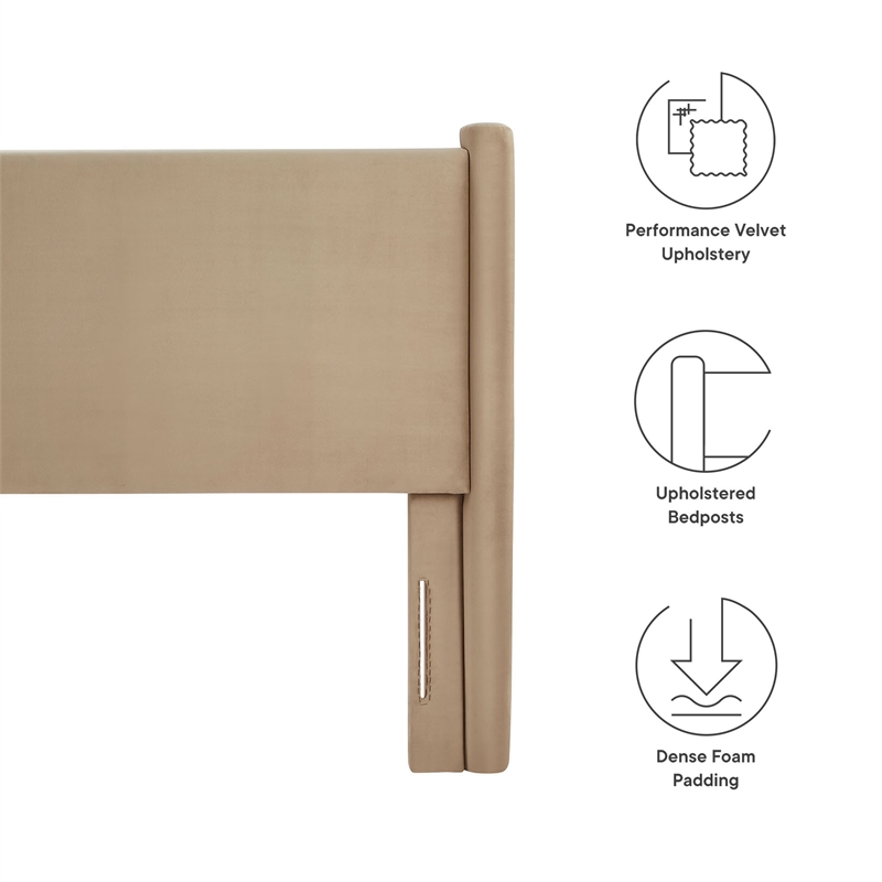 Rael Full Headboard in Taupe