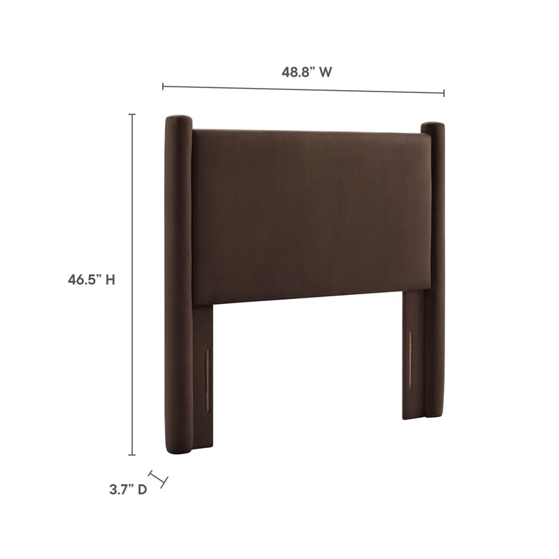Rael Twin Headboard in Chocolate Brown