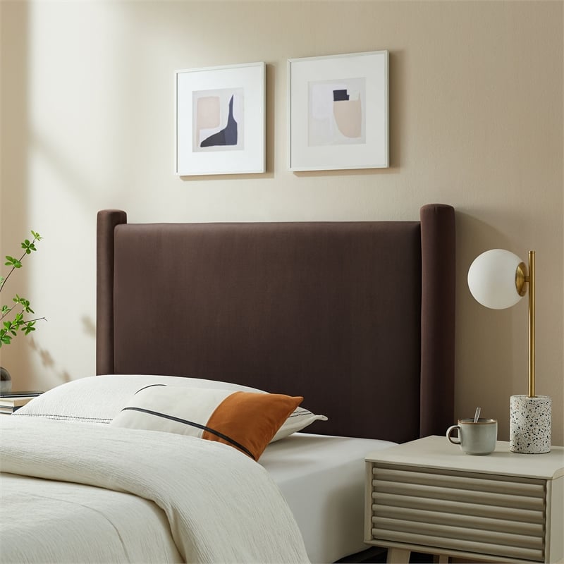 Rael Twin Headboard in Chocolate Brown