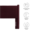Rael Twin Headboard in Mulberry