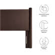 Rael King Headboard in Chocolate Brown
