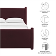 Rael King Platform Bed in Mulberry