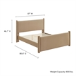 Rael King Platform Bed in Taupe