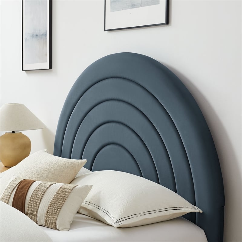 Solana Full Platform Bed in Cadet Blue