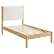 Olea Twin Platform Bed in Feather Oak