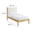 Olea Twin Platform Bed in Feather Oak