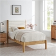 Olea Twin Platform Bed in Feather Oak