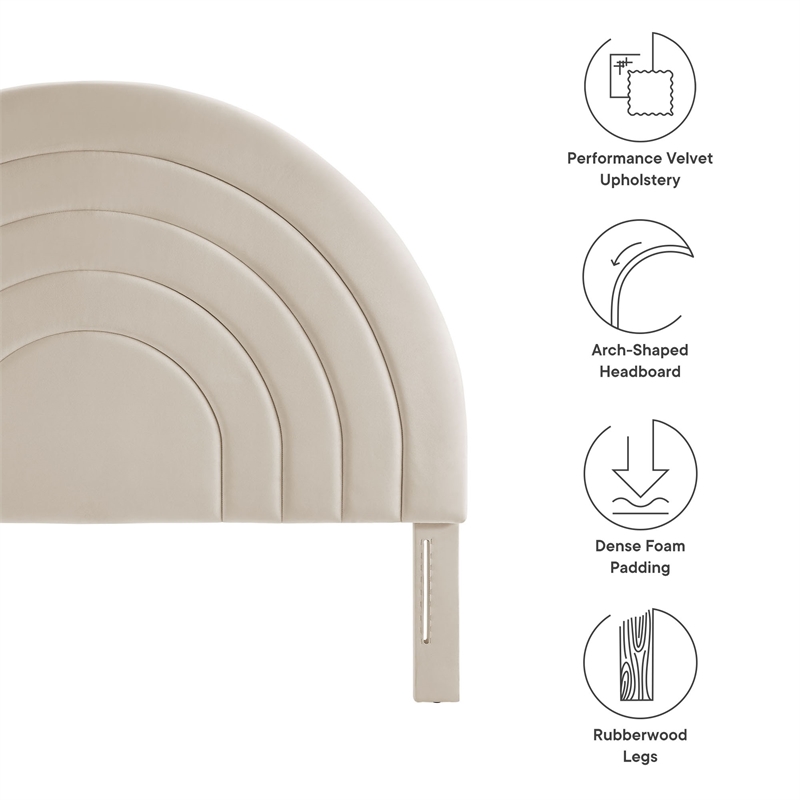 Solana Queen Headboard in Almond
