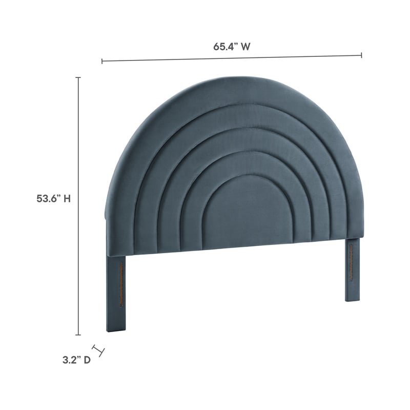 Solana Queen Headboard in Cadet Blue