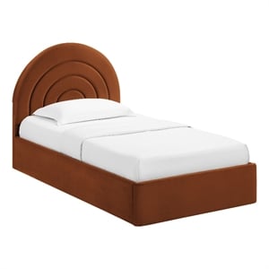 Solana Twin Platform Bed in Rust