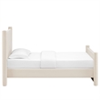 Modway Rael Performance Velvet Upholstered Twin Platform Bed in Alabaster