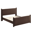 Rael Queen Platform Bed in Chocolate Brown