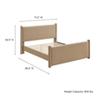 Rael Queen Platform Bed in Taupe