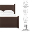 Rael Full Platform Bed in Chocolate Brown