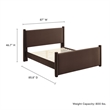 Rael King Platform Bed in Chocolate Brown