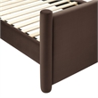 Rael King Platform Bed in Chocolate Brown