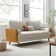 Kellan Sofa in Walnut Heathered Weave Ivory