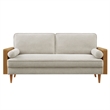 Kellan Sofa in Walnut Heathered Weave Ivory