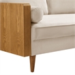 Modway Kellan Performance Velvet Upholstered 3-Seater Sofa in Walnut/Almond