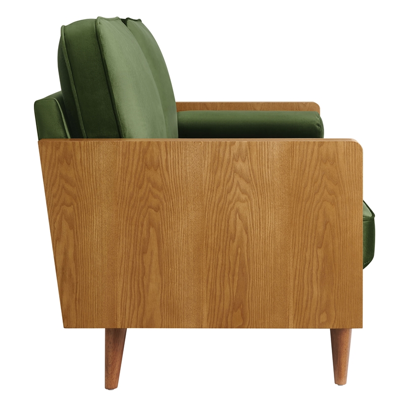 Kellan Sofa in Walnut Moss Green