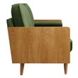 Kellan Sofa in Walnut Moss Green