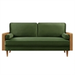 Kellan Sofa in Walnut Moss Green