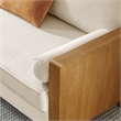 Modway Kellan Performance Velvet Upholstery 2-Seater Loveseat - Walnut/Alabaster