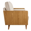 Modway Kellan Performance Velvet Upholstered 2-Seater Loveseat in Walnut/Almond