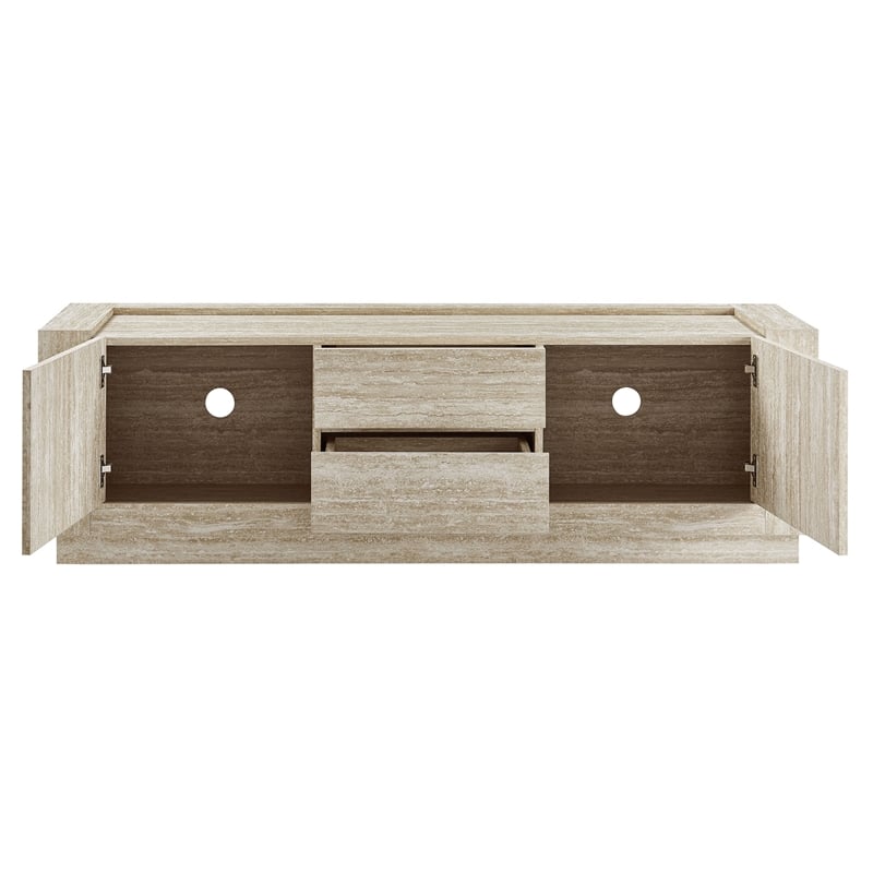 Hollis TV Stand in Travertine