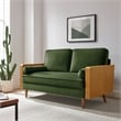 Kellan Loveseat in Walnut Moss Green