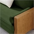 Kellan Loveseat in Walnut Moss Green