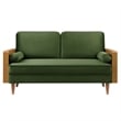 Kellan Loveseat in Walnut Moss Green