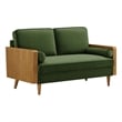 Kellan Loveseat in Walnut Moss Green