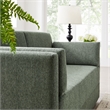 Modway Linden Upholstered Heathered Chenille Sofa in Eucalyptus