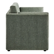 Modway Linden Upholstered Heathered Chenille Sofa in Eucalyptus
