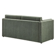 Modway Linden Upholstered Heathered Chenille Sofa in Eucalyptus