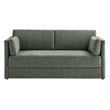 Modway Linden Upholstered Heathered Chenille Sofa in Eucalyptus