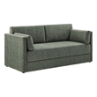 Modway Linden Upholstered Heathered Chenille Sofa in Eucalyptus