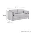 Modway Linden Upholstered Heathered Chenille Sofa in Newsprint