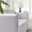 Modway Linden Upholstered Heathered Chenille Sofa in Newsprint