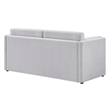 Modway Linden Upholstered Heathered Chenille Sofa in Newsprint