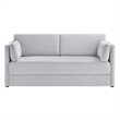 Modway Linden Upholstered Heathered Chenille Sofa in Newsprint