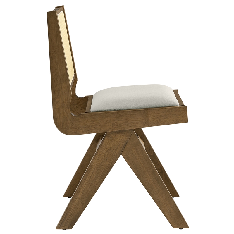 Thera Dining Side Chairs Set of 2 in Weathered Oak Stone