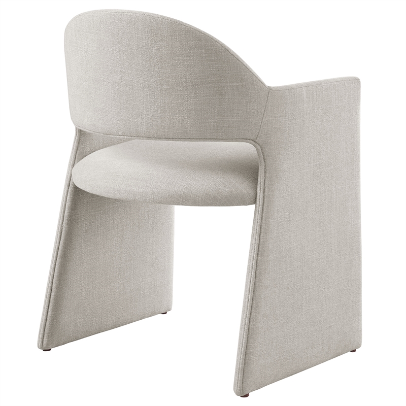 talia upholstered fabric dining armchair in linen