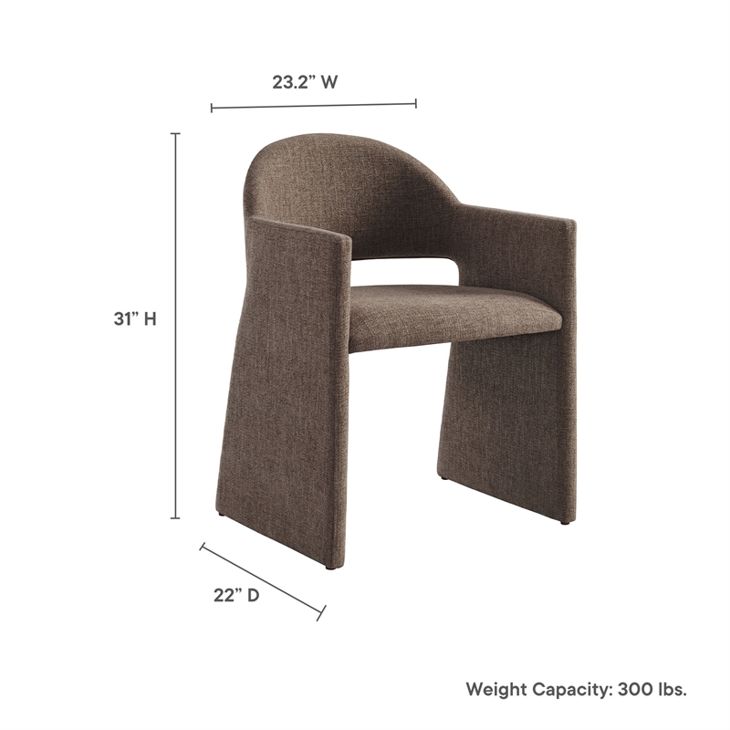 talia dining armchair in mocha