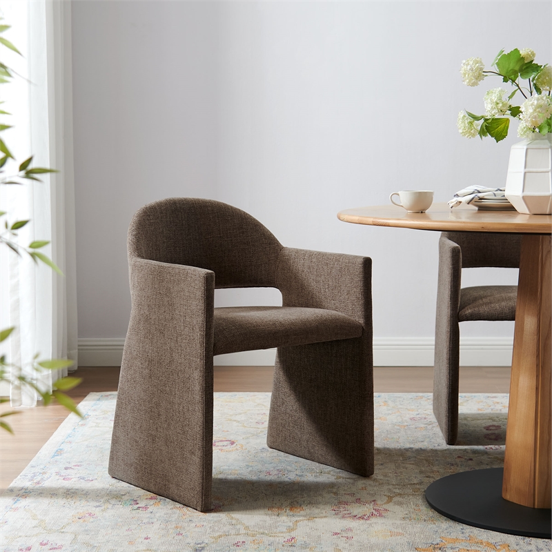 talia dining armchair in mocha