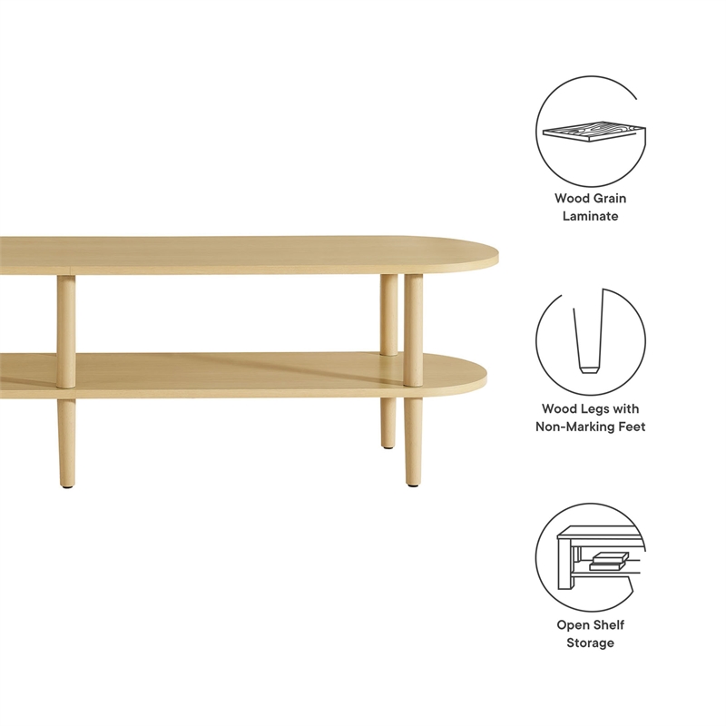 Torus TV Stand in Light Oak